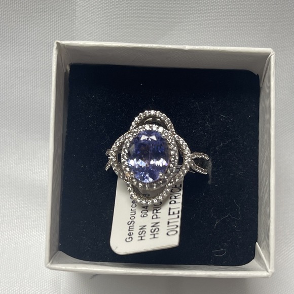 Maharajah Jewels Jewelry - 925 Sterling Silver Women's Tanzanite Ring Size 7 New Stunning